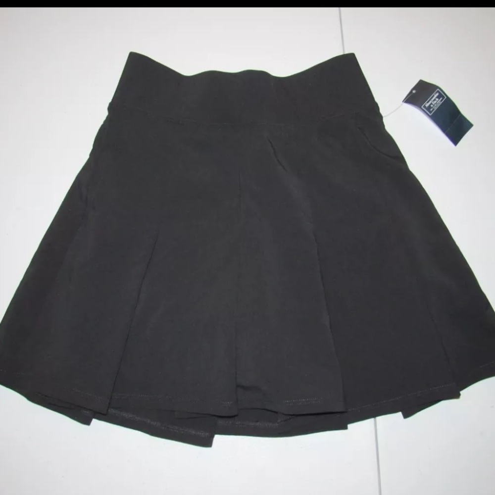 ‼️ Abercrombie And Fitch Tennis Lined Pleated Skirt Pure  Black Performance